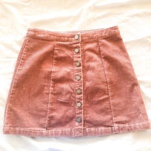 Pink corduroy skirt